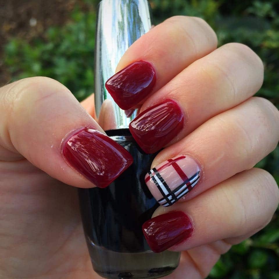 Pretty In Plaid Nails HeyitsCarlyRae