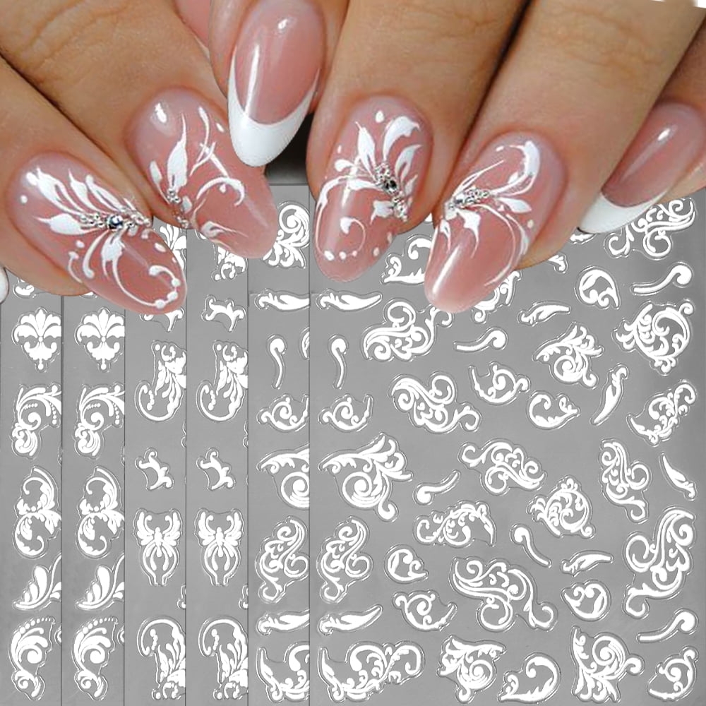 RAGUPEL 3 Pack 5D Embossed Floral Nail Stickers Bohemian Totem DIY Nail Art Supplies Walmart