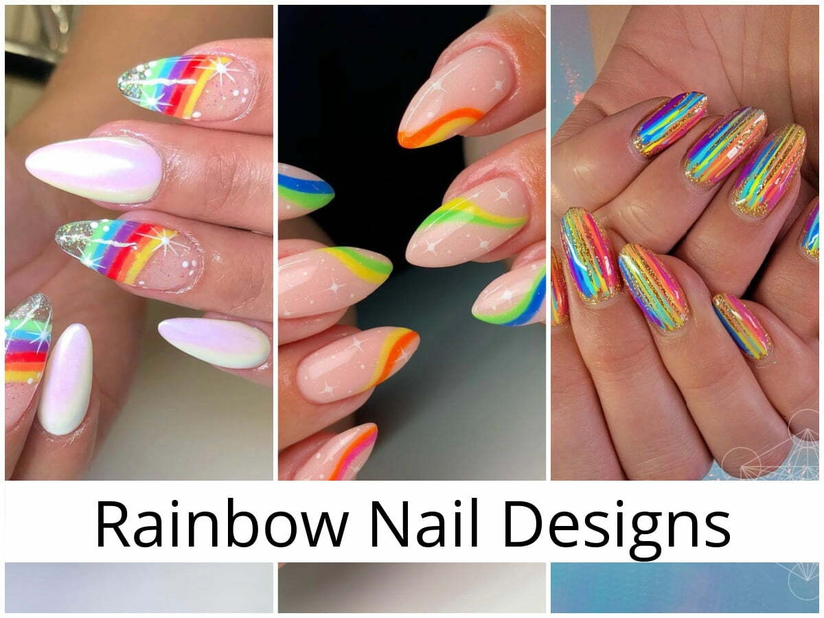 nail designs rainbow