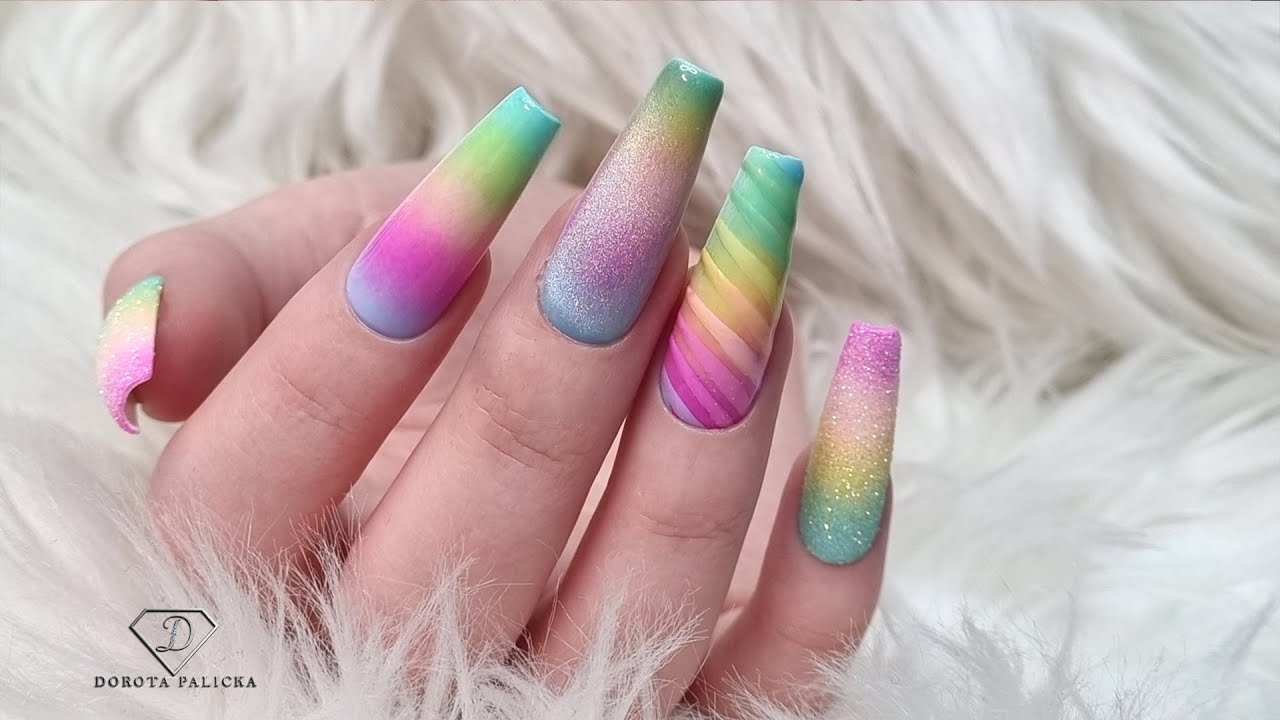 rainbow nail designs