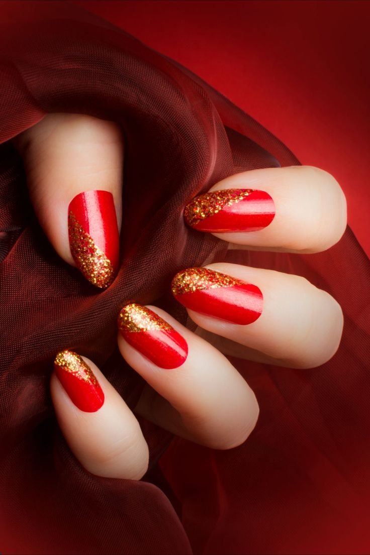 Rose Red Nail Art Design 