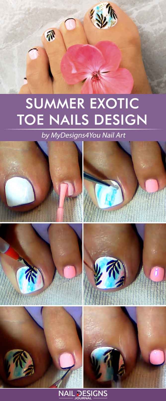 toe nail design summer