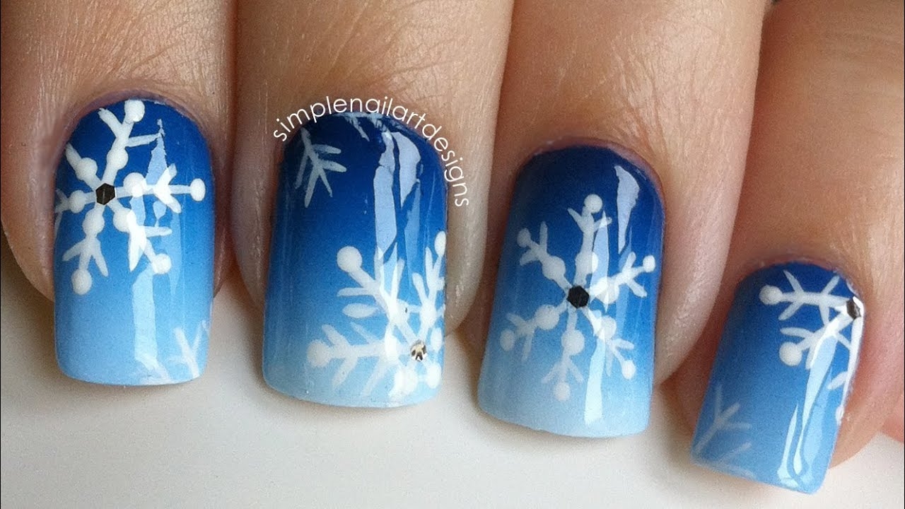 Snowflake Nail Art Tutorial YouTube