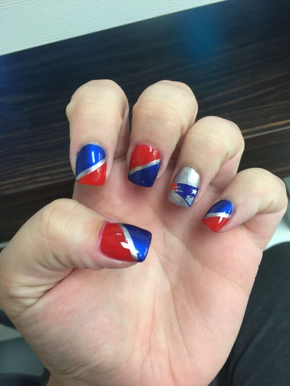 Patriots Nail Design