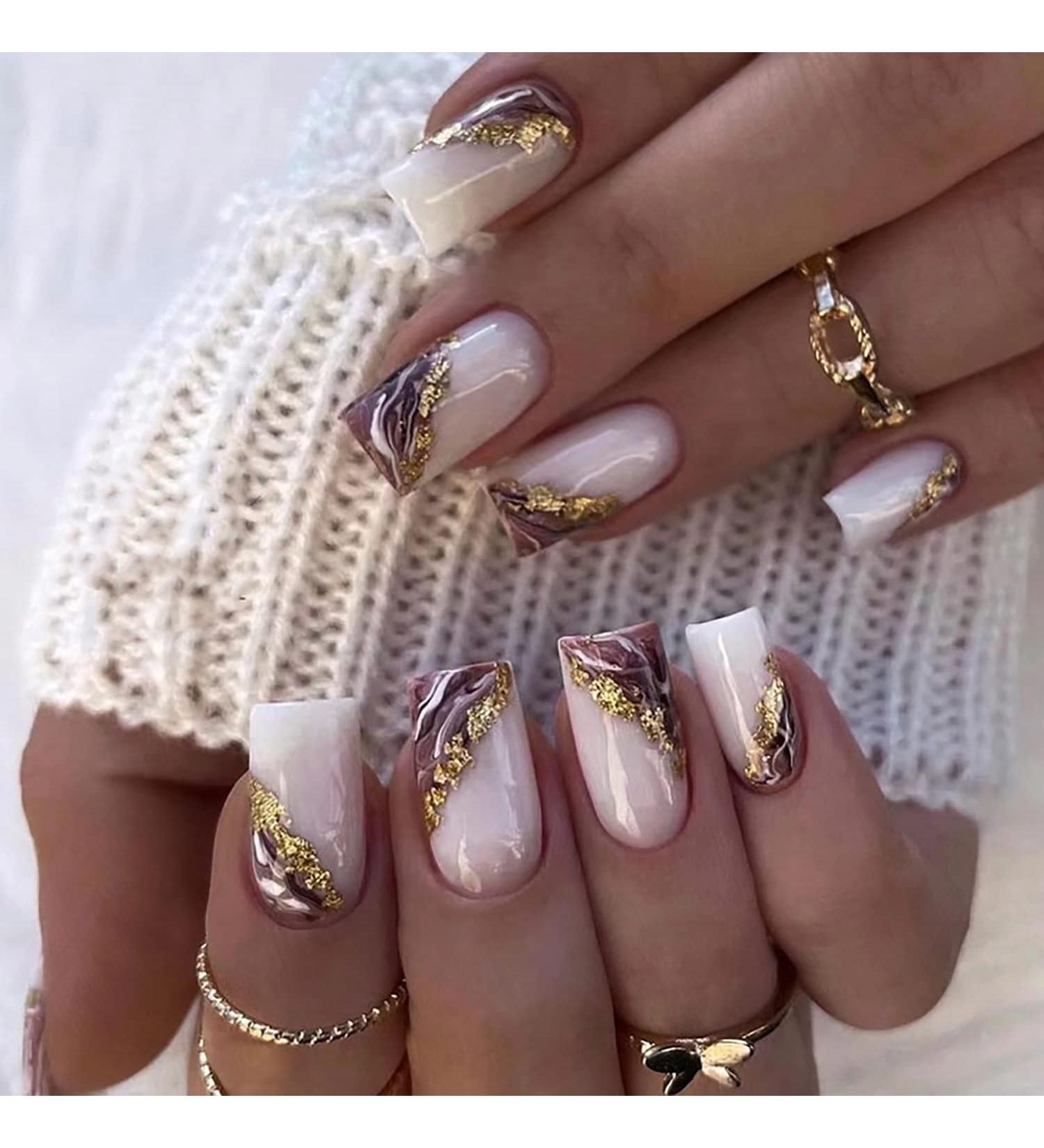 gold design nails gold design nails