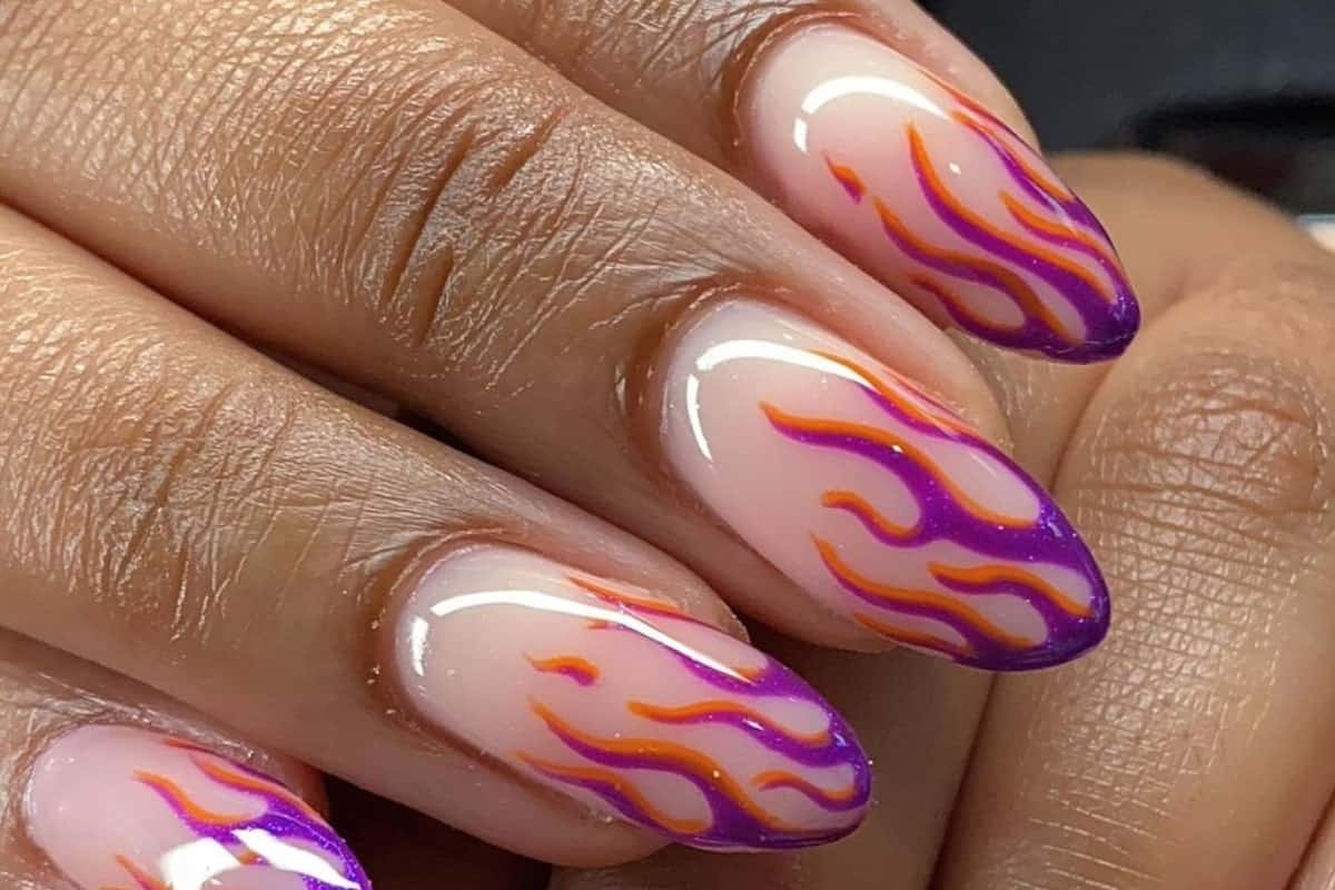 flame nail designs