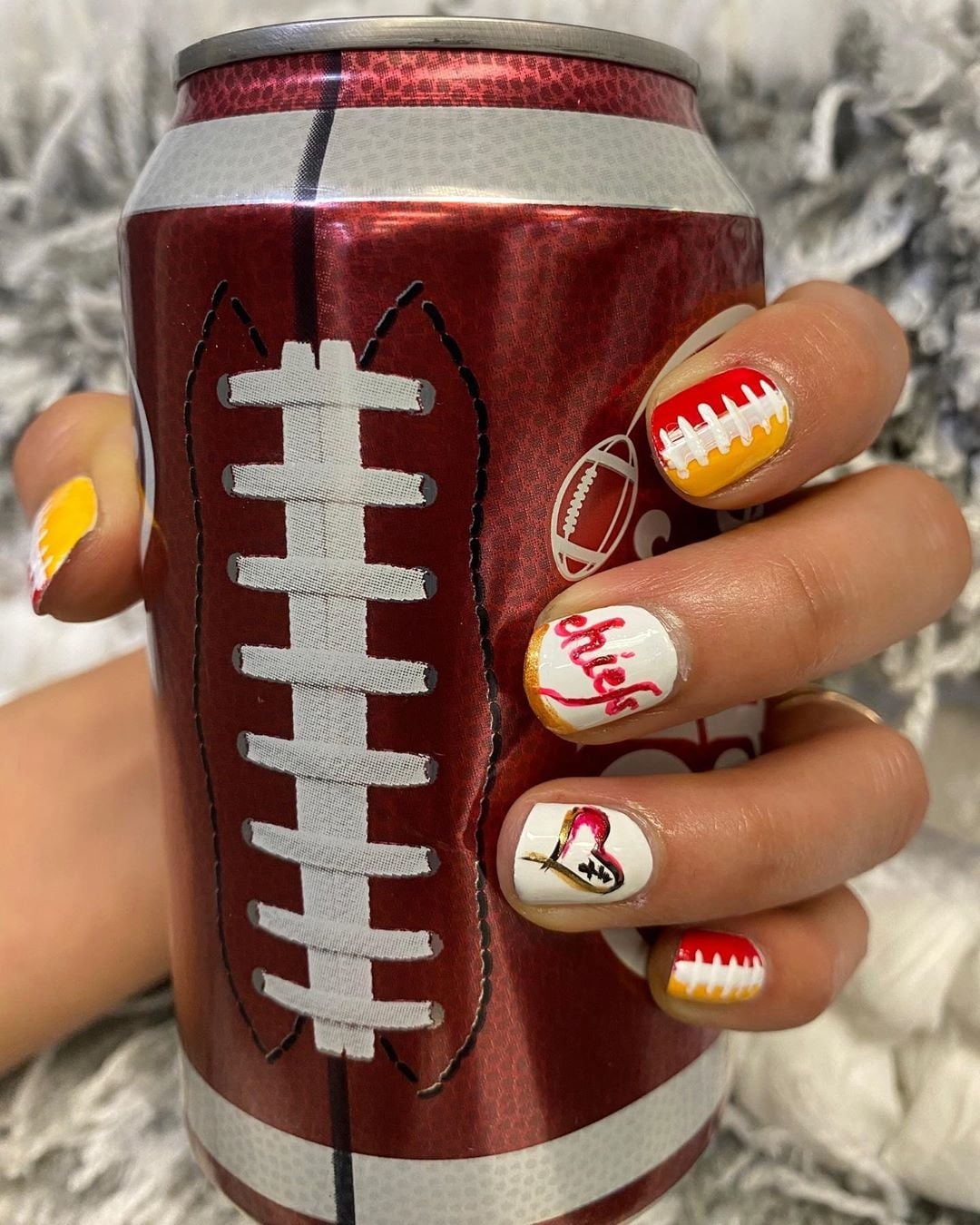 Super Bowl Nail Art Ideas For Chiefs Or Buccaneers Fans 2021 PS Beauty