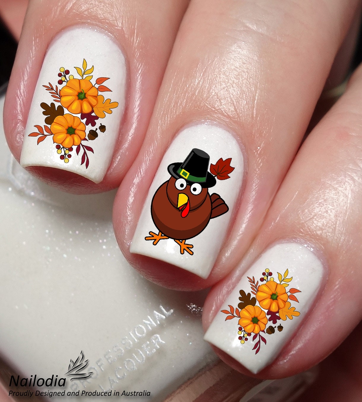 Thanksgiving Turkey Nail Art Decal Sticker Etsy