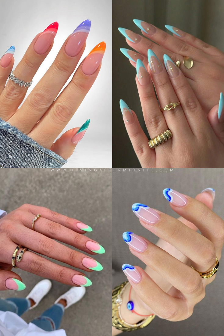 The Cutest Summer French Tip Nail Designs 100 Ideas Living After Midnite