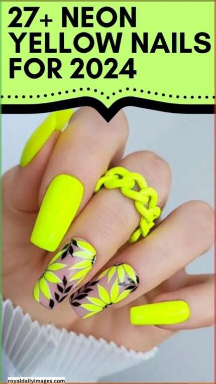 Neon Yellow Nail Designs
