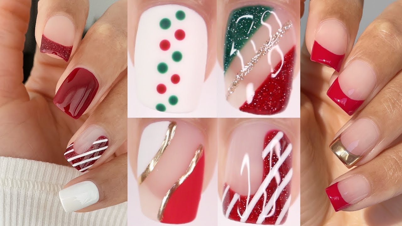 TRENDY CHRISTMAS NAIL DESIGNS Christmas Nail Art Compilation Using Gel Nail Polish At Home YouTube