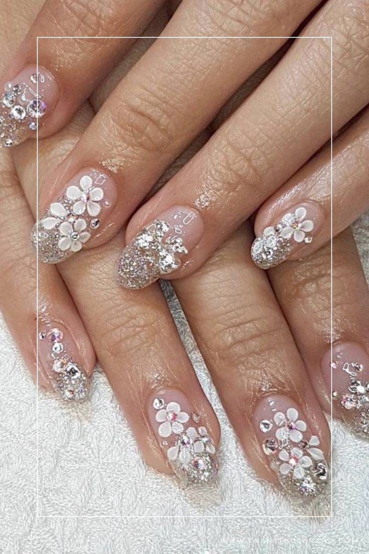 Unleash Your Style With Stunning 3D Flower And Pearl Nails Unleash Your Style With Stunning 3D Flower And Pearl Nails