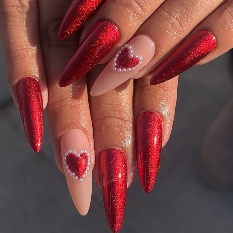 Valentine s Day Nails 63 Romantic Nail Art Ideas For 2025 Glamour