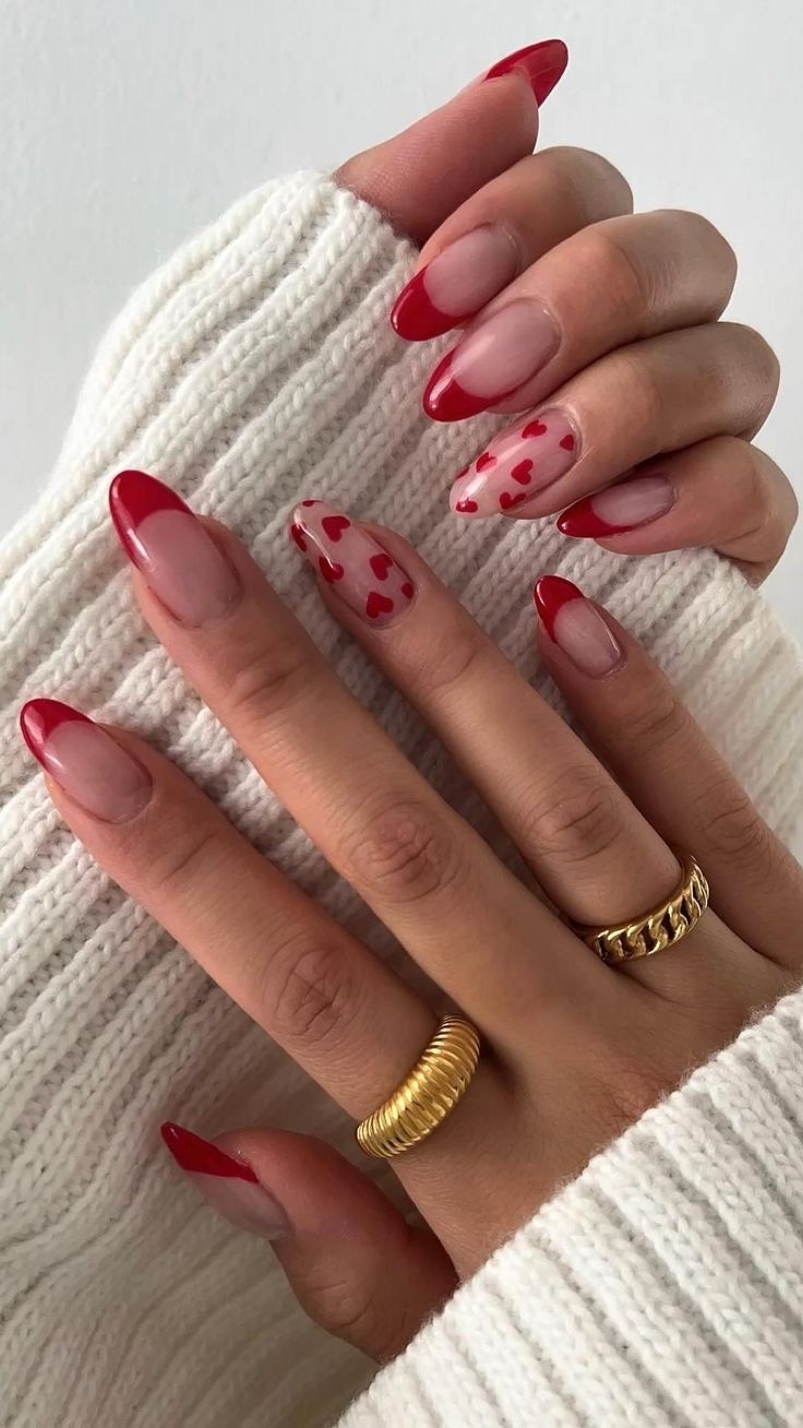 Valentine s Day Nails Inspo Heart Design Nails Stylish Nails Heart Nails