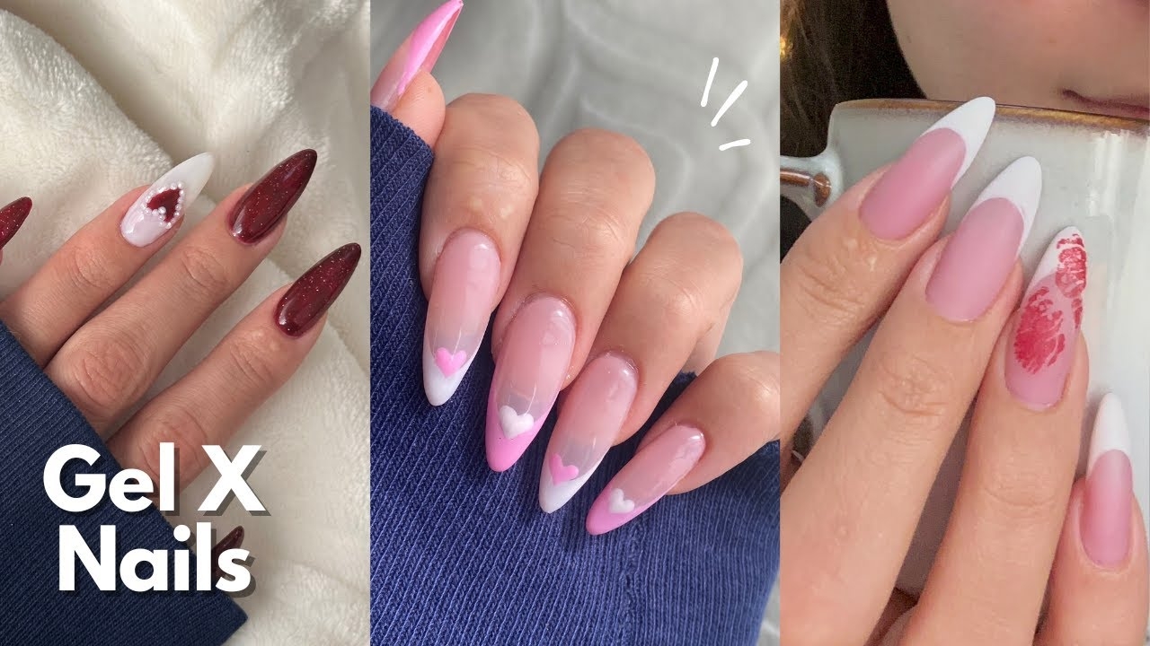 Valentines Nails Inspo FULL Tutorial Gel X Nails Born Pretty Polishes YouTube