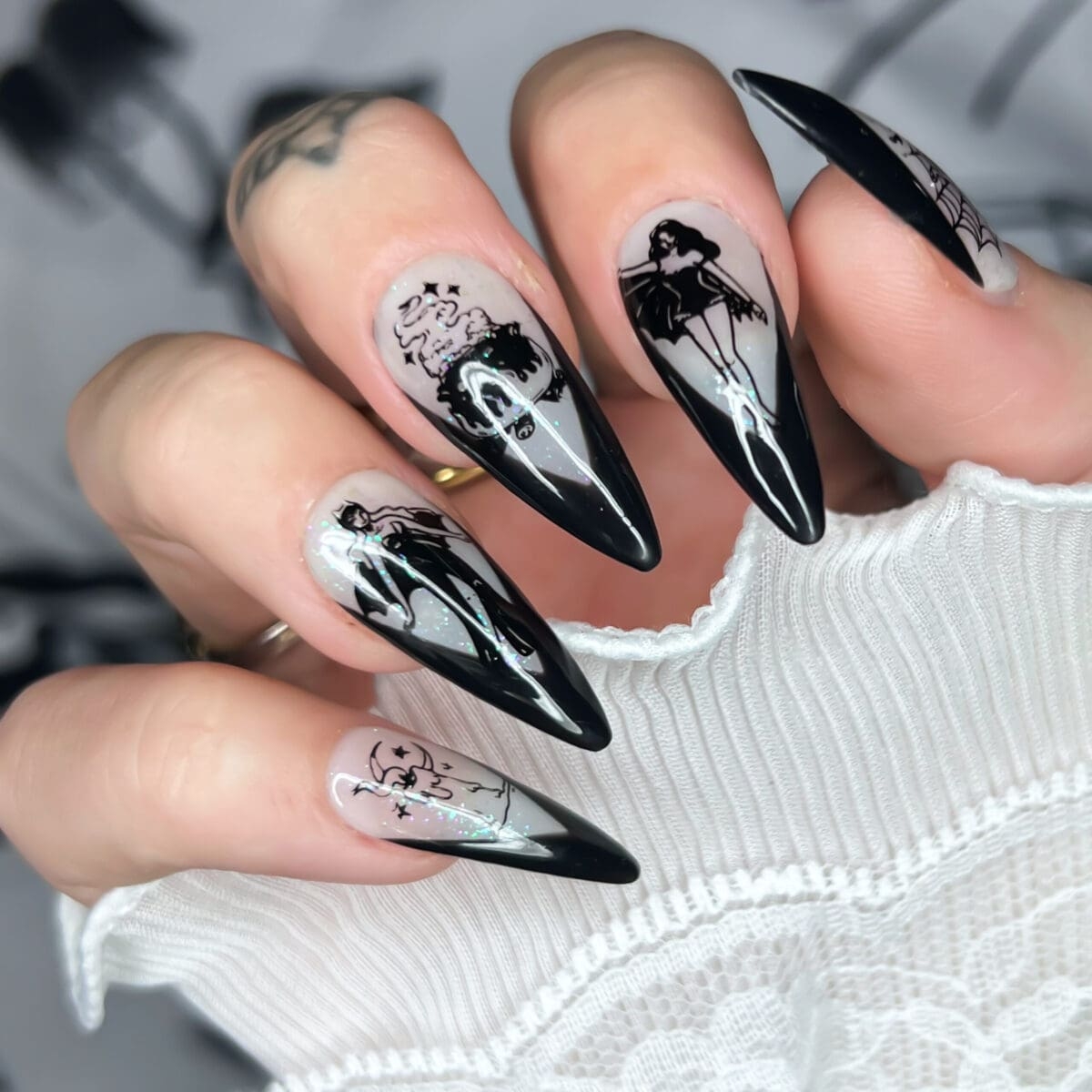 Vintage Pin Up Witch Press On Nails By Soul Of Stevie