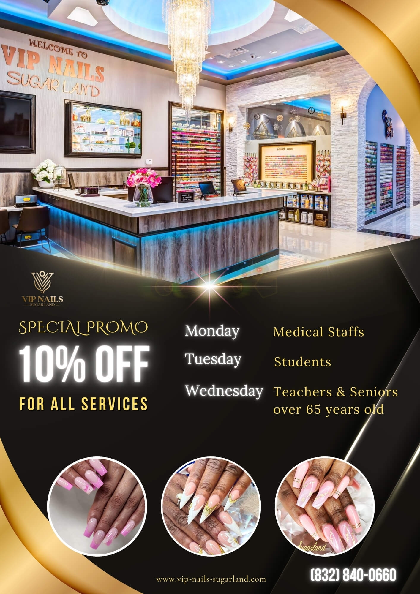 VIP Nails Spa Best Nail Salon Near Me Sugar Land TX 77478
