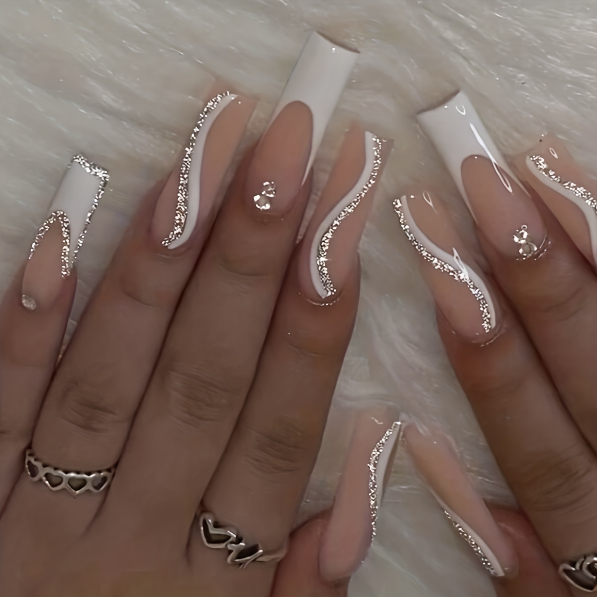 White Nail Designs Sold On Temu United States