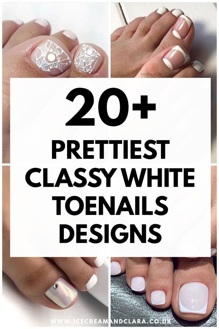 White Pedicure Ideas And White Toe Nail Art Ideas