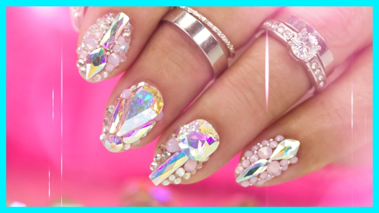 YES You Can Have BIG Bling On Short Nails YouTube