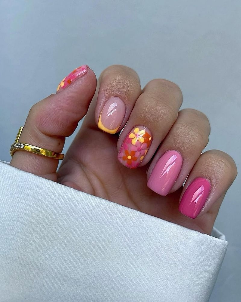 classy spring nail idea